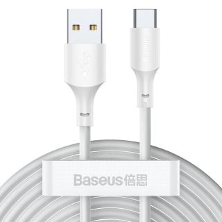 Baseus Simple Wisdom Súprava dátového kábla USB na typ C 5A (2ks/sada）1,5m biela