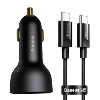 Baseus Superme nabíjačka do auta, USB, USB-C, 100 W + kábel USB-C (čierna)