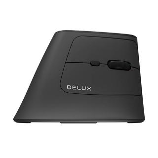 Bezdrôtová ergonomická myš Delux MV6 DB BT+2.4G (čierna)