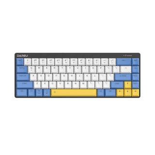 Bezdrôtová mechanická klávesnica Dareu EK868 Bluetooth (biela&modrá&žltá))