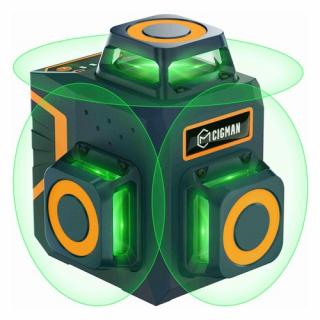 CIGMAN CM-701SE Laserová vodováha 3x360° 12 línií, 3D, s diaľkovým ovládačom, magnetickým držiakom, IP54