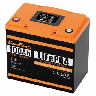 Cloudenergy 12V 100Ah LiFePO4 Battery Pack