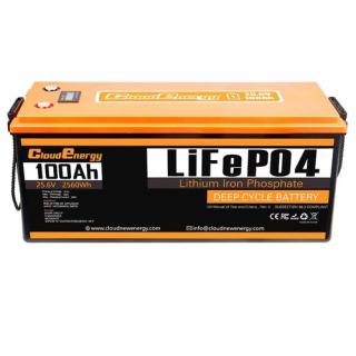 Cloudenergy 24V 100Ah LiFePO4 Battery Pack