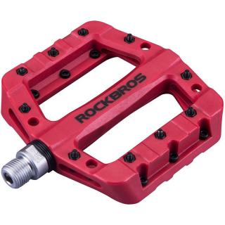 Cyklistické pedále, platformové, nylonové Rockbros 2017-12CRD (červené)