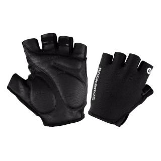 Cyklistické polprstové rukavice veľkosti Rockbros: S S106BK (čierna)