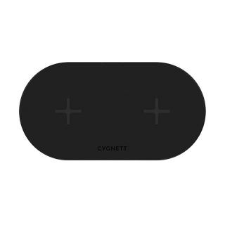 Duálna bezdrôtová nabíjačka Cygnett 20W (čierna)