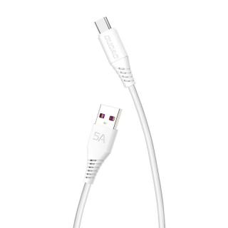 Dudao L2T USB-C kábel 5A 1m (biely)
