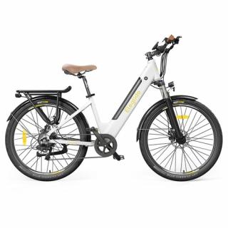 Eleglide T1 STEP-THRU Elektrický trekingový bicykel 27,5" 36V 12,5AH 250W Shimano 7 prevodov 25Km/h 100KM 120KG IPX4 - biele  + Zámok na kolobežku…