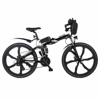 Elektrobicykel ANCHEER AM4142-L čierna biela  + Zámok na kolobežku zadarmo