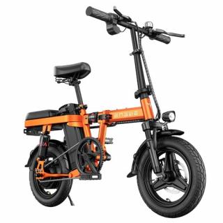 ENGWE T14 Skladací elektrický bicykel - Oranžová  + Zámok na kolobežku zadarmo