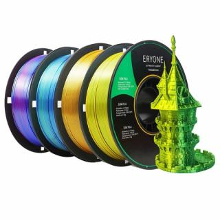ERYONE Dual Color Silk PLA Filaments 4kg (žltozelená, červeno-modrá, modro zelená, zlato-šedá)