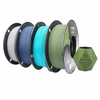 ERYONE Matte PLA Filament 4kg - Aqua Blue, Olive Green, Navy Blue, Grey