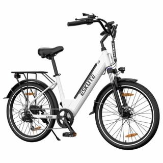 ESKUTE C100 Electric Bike - biela  + Zámok na kolobežku zadarmo