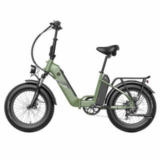 FAFREES FF20 Polar Elektrický bicykel 48V 500W 40Km/h Duálne batérie 10.4Ah 20*4.0 palcov - zelený  + Zámok na kolobežku zadarmo