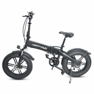 Happyrun HR-2006 Elektrický skladací bicykel 350W 36V 10Ah 20*4.0" Čierna  + Zámok na kolobežku zadarmo