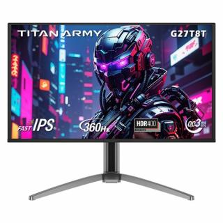 Herný monitor TITAN ARMY G27T8T, 26,5", QD-OLED, 2560*1440, 360 Hz, GTG 0,03 ms, HDR 400, Adaptive-Sync, 2*HDMI 2.1*DP 1.4 1*USB-A 1*USB-B 1*Audio