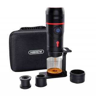 HiBREW H4-prémiový prenosný kávovar 3 v 1 s tlakom 15 barov, adaptérom a puzdrom 80W