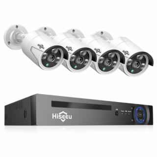 Hiseeu 5MP POE 8CH H.265 AI Bezpečnostný Systém, IP66, bez HDD