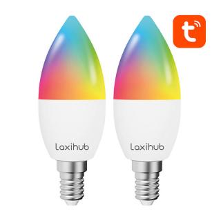 Inteligentná LED žiarovka Laxihub LAE14S (2-pack) WiFi Bluetooth Tuya