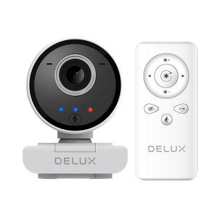Inteligentná webová kamera so sledovaním a zabudovaným mikrofónom Delux DC07 (biela) 2MP 1920x1080p