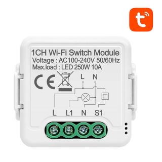 Inteligentný spínací modul WiFi Avatto N-WSM01-1 TUYA