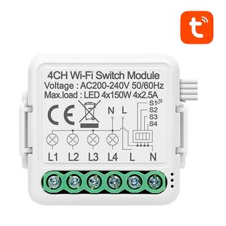 Inteligentný spínací modul WiFi Avatto N-WSM01-4 TUYA