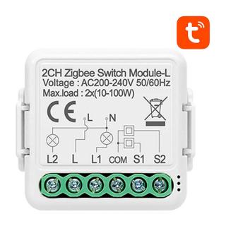 Inteligentný spínací modul ZigBee Avatto N-LZWSM01-2 No Neutral TUYA