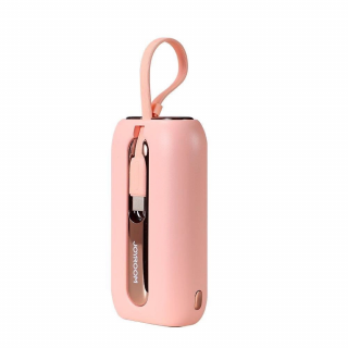 Joyroom powerbank 10000mAh Colorful Series 22,5W s 2 zabudovanými káblami USB C a Lightning ružová (JR-L012)