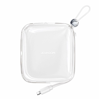 Joyroom powerbank 10000mAh Jelly Series 22,5W s integrovaným Lightning káblom biela (JR-L003)