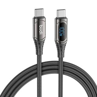 Kábel 2xUSB-C Budi 229TT, 100W, 1,5 m (čierny)