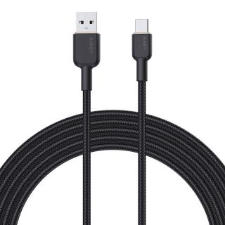 Kábel Aukey CB-NAC2 USB-A na USB-C 1,8 m (čierny)