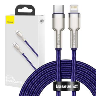 Kábel Baseus Cafule Series USB-C pre Lightning, 20 W, 2 m (fialový)