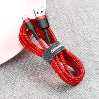 Kábel Baseus Cafule USB-C 2A 3 m (červený)