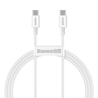 Kábel Baseus Superior Series USB-C na USB-C, 100 W, 1 m (biely)