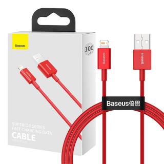 Kábel Baseus Superior Series USB na iP 2,4A 1m (červený)
