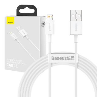 Kábel Baseus Superior Series USB na iP 2,4A 2 m (biely)