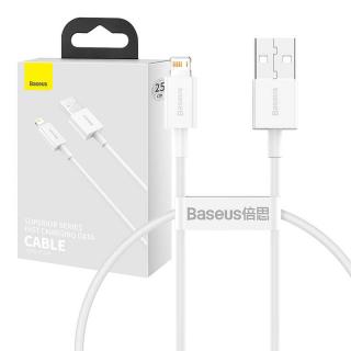 Kábel Baseus Superior Series USB na Lightning, 2,4 A, 0,25 m (biely)