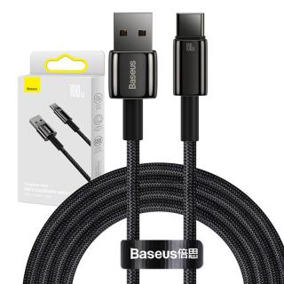 Kábel Baseus Tungsten Gold USB na USB-C, 100 W, 2 m (čierny)