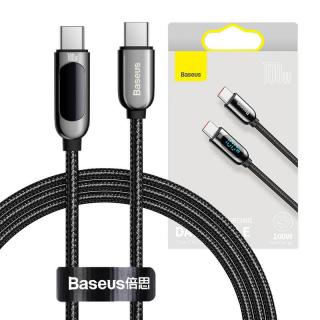 Kábel displeja Baseus USB-C na typ C 100 W 1 m (čierny)