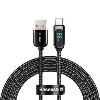 Kábel displeja Baseus USB na typ C, 66 W, 1 m (čierny)