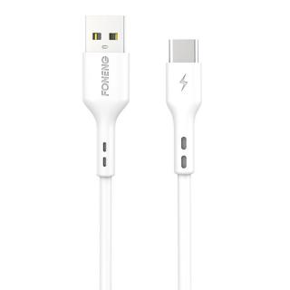 Kábel Foneng X36 USB na USB-C, 3A, 1 m (biely)