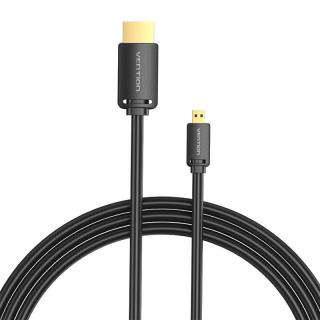 Kábel HDMI-D samec na HDMI-A samec Vention AGIBG 1,5 m, 4K 60 Hz (čierny)