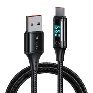 Kábel Mcdodo CA-1080 USB na USB-C s displejom, 66 W, 6A, 1,2 m (čierny)