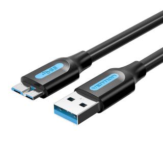 Kábel USB 3.0 A na Micro-B Vention COPBD 2A 0,5 m čierny PVC