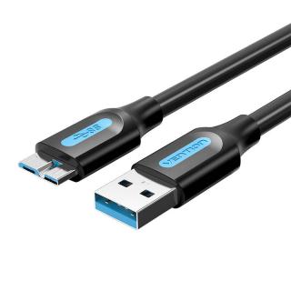 Kábel USB 3.0 A na Micro-B Vention COPBF 2A 1m čierny PVC