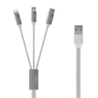 Kábel USB 3v1 Remax Kerolla, 1 m (biely)