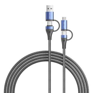 kábel USB 4v1 USB 2.0 Vention CTLLH 2 m (čierny)