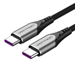 Kábel USB-C 2.0 na USB-C Vention TAEHD 0,5 m PD 100 W sivý
