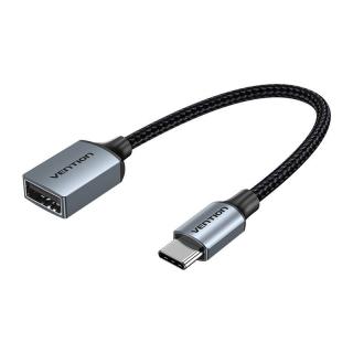 Kábel USB-C 2.0 samec na USB samica OTG Vention CCWHB 0,15 m, 2A, sivý