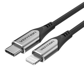 Kábel USB-C k Lightning, Vention TACHF, 1 m (sivý)